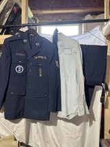 Vintage 1960&#39;s USAF Air Force Tech Sergeant Uniform, Shirt, Pants NAMED ... - £116.80 GBP
