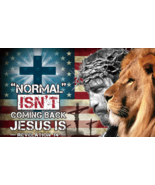 Normal Isn&#39;t Coming Back Jesus Is USA Lion 3&#39;X5&#39; Flag ROUGH TEX® 100D - £15.09 GBP