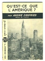 Qu&#39;est Ce Que L&#39;amerique What Is America 1937 In French - £27.66 GBP