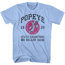 Popeye Big Baller Swag Men&#39;s T Shirt Basketball State Champion 1929 Gym Cartoon  - £18.56 GBP+