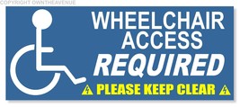Handicap Wheelchair Access Vehicle Disabled Window Parking Decal Sticker 6&quot; - £3.53 GBP