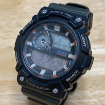 VTG CASIO AEQ-200W Men 100m Analog Digital Quartz Alarm Chrono Watch~New Battery - $37.99