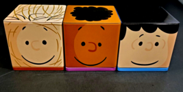 Set of 3 Cubeez Hallmark Tin Collectible Keepsake Peanuts Collection NEW - $32.66