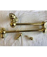 Signature Hardware 415265 Vivan Double Handle Pot Filler - Polished Brass - $367.77 CAD