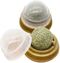 2 pcs Catnip Balls, Pure Natural Mint Leaf Rotating Interactive Cat Toys - £19.24 GBP