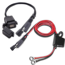 Waterproof Motorcycle Sae To Usb Cable Adapter 2.1A Phone Gps Usb Charger Outlet - £18.95 GBP