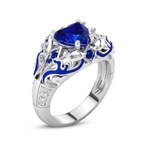 Enameling 925 Silver Rings with Diamond Engagement Rings Application Ring Women&#39; - £77.85 GBP