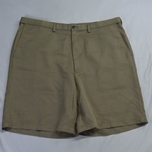 Haggar 42 x 9&quot; Khaki Comfort Waist Tech Golf Chino Shorts - £8.96 GBP