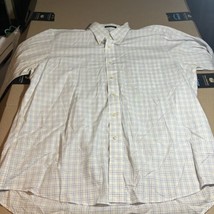 Chaps XL Wrinkle Free Button Down Plaid Dress Casual Office 17-17 1/2 34/35 - $13.85