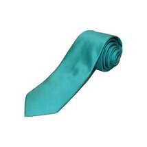Mens Tie ZENIO By Stacy Adams Slim Narrow Twill Woven Soft Silky Z14 Teal image 4