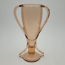 Vintage 1920s FOSTORIA George Sakier Peach Art DeCo Glass Double Handle TUT Vase - £19.77 GBP