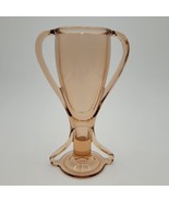 Vintage 1920s FOSTORIA George Sakier Peach Art DeCo Glass Double Handle ... - $33.83 CAD