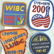 Bowling WIBC ABC 4 Vtg Patches Bicentennial Triple Score Womens League Champs - £15.19 GBP