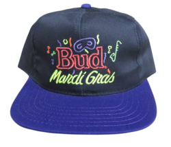 Mardi Gras Bud Light Hat Snapback Made In USA Vintage Beer Cap - NEW! - $24.70