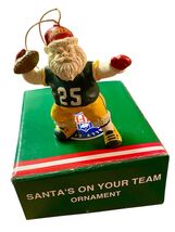 Green Bay Packers Santa Christmas Ornament Football  Player Vintage NFL ... - $217.92 MXN