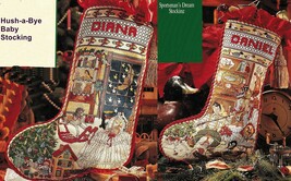 Cross Stitch Sportsmans Dream Hush A Bye Baby Xmas Stocking Ornaments Pa... - $11.99