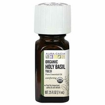 Aura Cacia 100% Holy Basil (Tulsi) Essential Oil | Certified Organic, GC/MS T... - £11.29 GBP