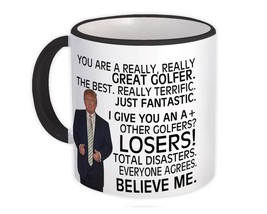 Golfer Funny Trump : Gift Mug Great Golfer Birthday Christmas Jobs - £12.67 GBP
