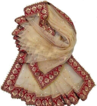 Indian Pakistani Bridal Gold Dupatta Chundri Chuni Bridal Odhni Bridal Dupatta - £43.95 GBP