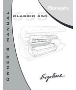 Ergoline Genesis Classic 650 Owner&#39;s Manual Tanning Bed Manual - €8,10 EUR