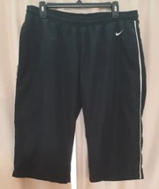 Nike Womens Sz L Athletic Shorts 17 Inch Inseam Black And White W/Pockets - £10.94 GBP