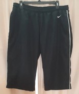 Nike Womens Sz L Athletic Shorts 17 Inch Inseam Black And White W/Pockets - £10.80 GBP