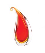 RED CURL ART GLASS VASE - $62.00