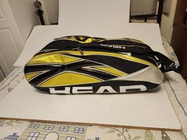HEAD Tennis Racquet 4 Zipper Bag Climate Control Tech Gold Black GUC - $51.12