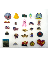 Mix Lot 25 Lapel Pins Vinage Current Assorted Themes Various Pinbacks - $22.00