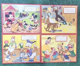 Vtg Disney Jaymar Kids Tray Puzzles Set 4 Disney Cardboard Complete Made... - $49.99