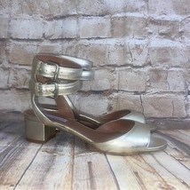 Tabitha Simmons Aimee Ankle Wrap Sandal in Gold Size 36 US 5.5 NWOT - £67.11 GBP