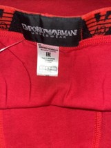 Emporio Armani Men&#39;s Red Logo Iunderwear Trunk Briefs Boxer Cotton Size L - £11.21 GBP