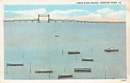 Norfolk Newport News Virginia~New James River Bridge Postcard 1920s - £5.40 GBP