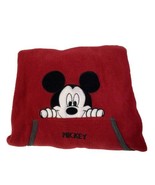 Mickey Unlimited Fleece Hooded Sweatshirt Sz XL Pouch Red with Embroidery - £15.63 GBP