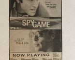 Spy Game Vintage Movie Print Ad Robert Redford Brad Pitt TPA10 - £4.74 GBP