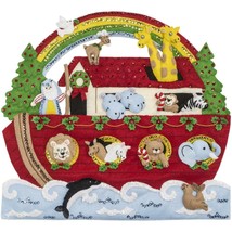 DIY Bucilla Noahs Ark Animals Hanging Christmas Holiday Felt Craft Kit 8... - £34.41 GBP