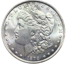 1878 US Morgan Coin and Silver Coin - $57.50