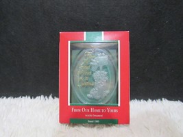 1989 Acrylic Clear With Gold Writing From Our Home To Yours Ornament - £5.44 GBP