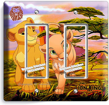 LION KING BABY SIMBA NALA LIGHT DOUBLE GFI SWITCH WALL PLATE INFANT NURS... - £11.11 GBP