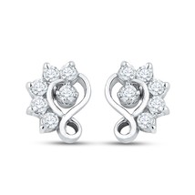 0.75 CT Round Cut Lab-Created Diamond Women&#39;s Stud Earrings 925 Sterling silver - £81.74 GBP