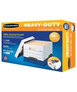 BANKERS BOXES WITH LIDS BANKERBOXES FELLOWES HEAVY DUTY STORAGE BULK SMA... - $51.99