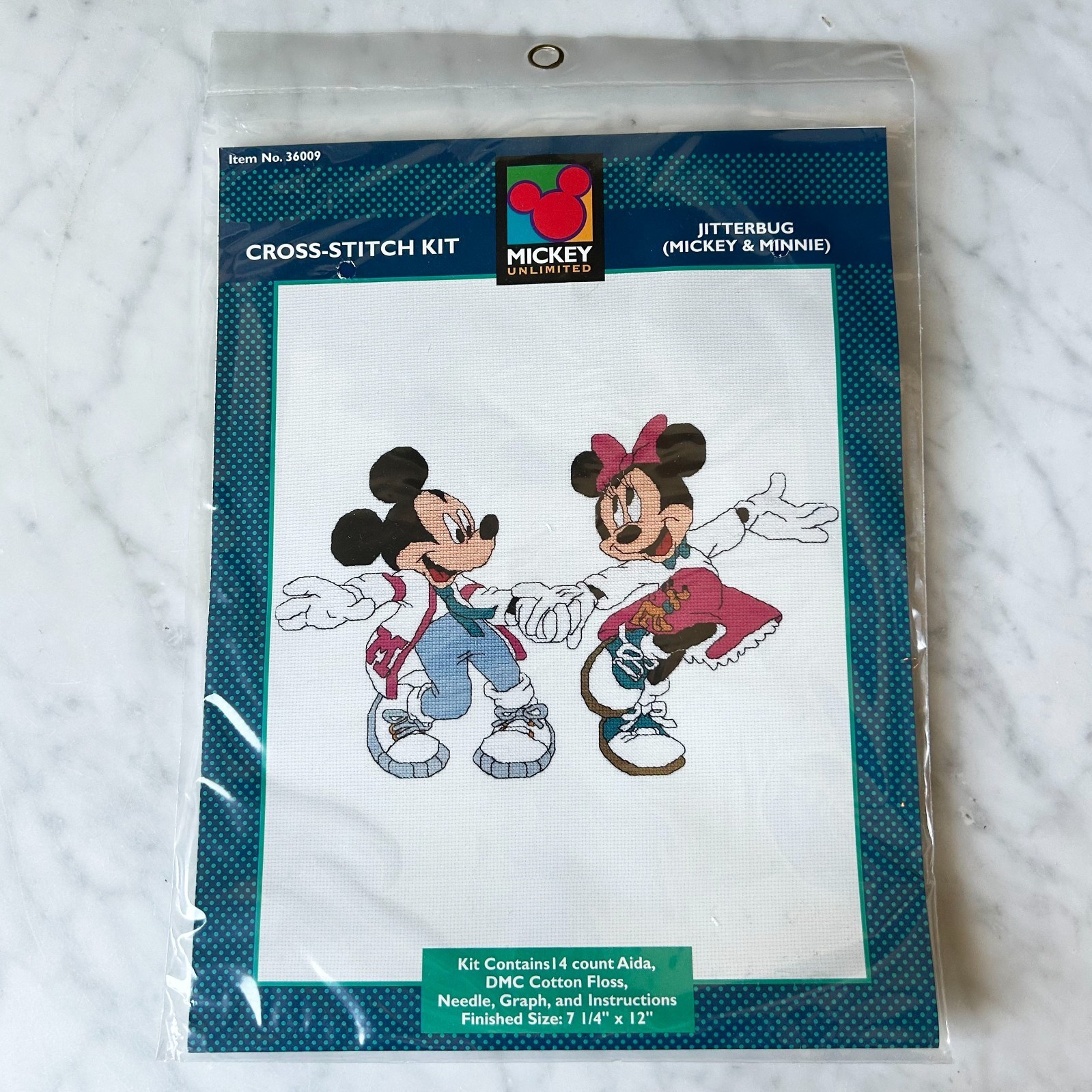 Mickey &amp; Minnie Mouse Jitterbug Disney Counted Cross Stitch Kit #36009 - $14.20