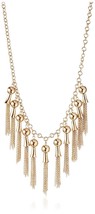 Jules Smith 17.5&quot; + 2.25&quot; Chapado en Oro con Flecos Colgantes Collar Nwt - $29.25