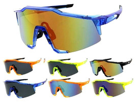 OVERSIZED SEMI RIMLESS SHIELD WRAP AROUND SUNGLASSES SPORT OUTDOOR BEACH... - $140.57 MXN+