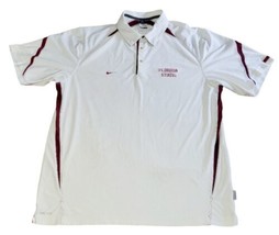 FSU Nike Dri-Fit Men 2XL XXL Short Sleeve Polo Golf Shirt Florida State Seminole - £19.45 GBP