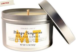 Trader Joe Candle Mango Tangerine Scented Candles Net Wt 5.7 oz (Set of 2) - $19.59