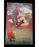 VTG Linen Postcard #5 The Six Gun Oren Arnold Dramatic True Stories Wild... - $16.73 CAD