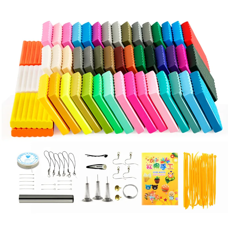 24/36/50 Colors Polymer Clay Fimo DIY Soft Clay Set Molding Craft Oven Bake Clay - £23.25 GBP+