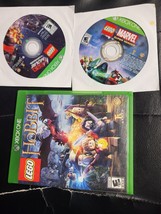LOT OF 3 LEGO: Marvel Superheroes +THE LEGO MOVIE [GAME ONLY] + THE HOBB... - $10.88