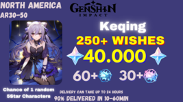 Genshin Impact | Keqing, 40000 GEMS, 250+ WISHES | NORTH AMERICA-show or... - $37.59